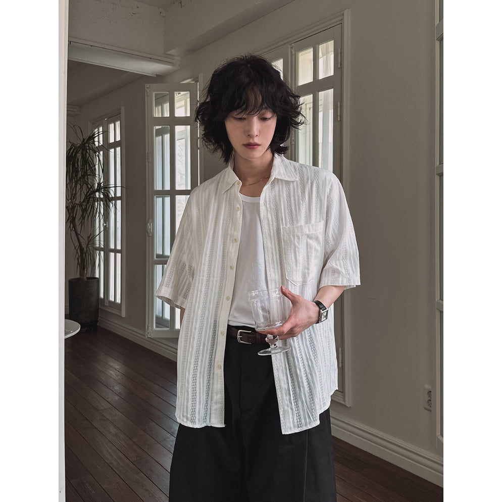 【Metanoia】🇰🇷韓製 鏤空短袖襯衫 - 6