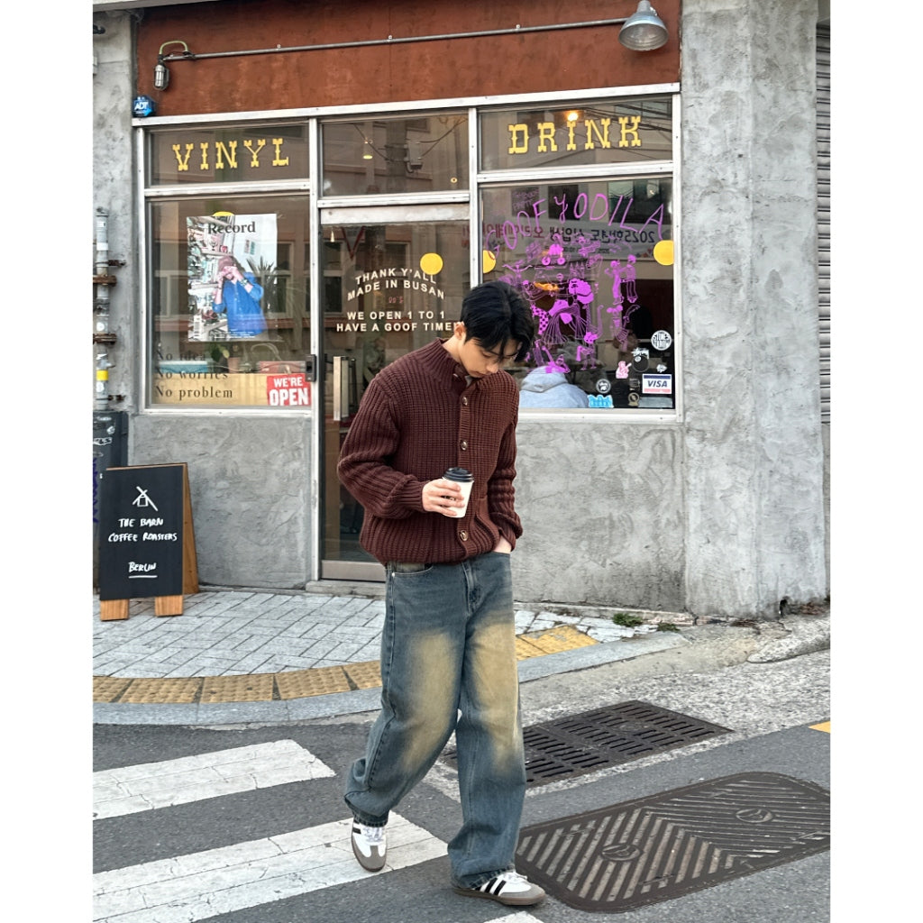 【Metanoia】韓國設計 水洗落地牛仔褲