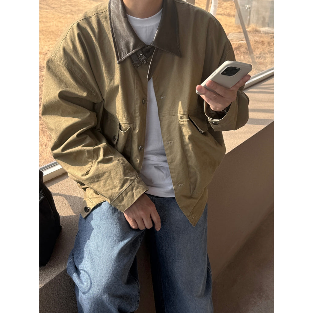 【Metanoia】韓國設計 翻領工裝夾克外套