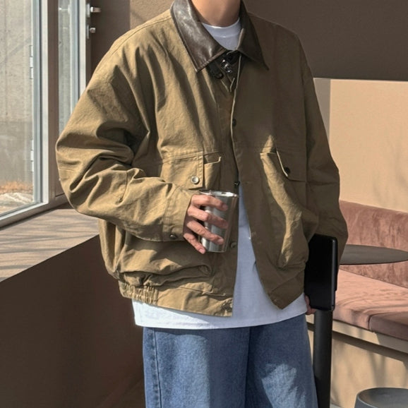 【Metanoia】韓國設計 翻領工裝夾克外套