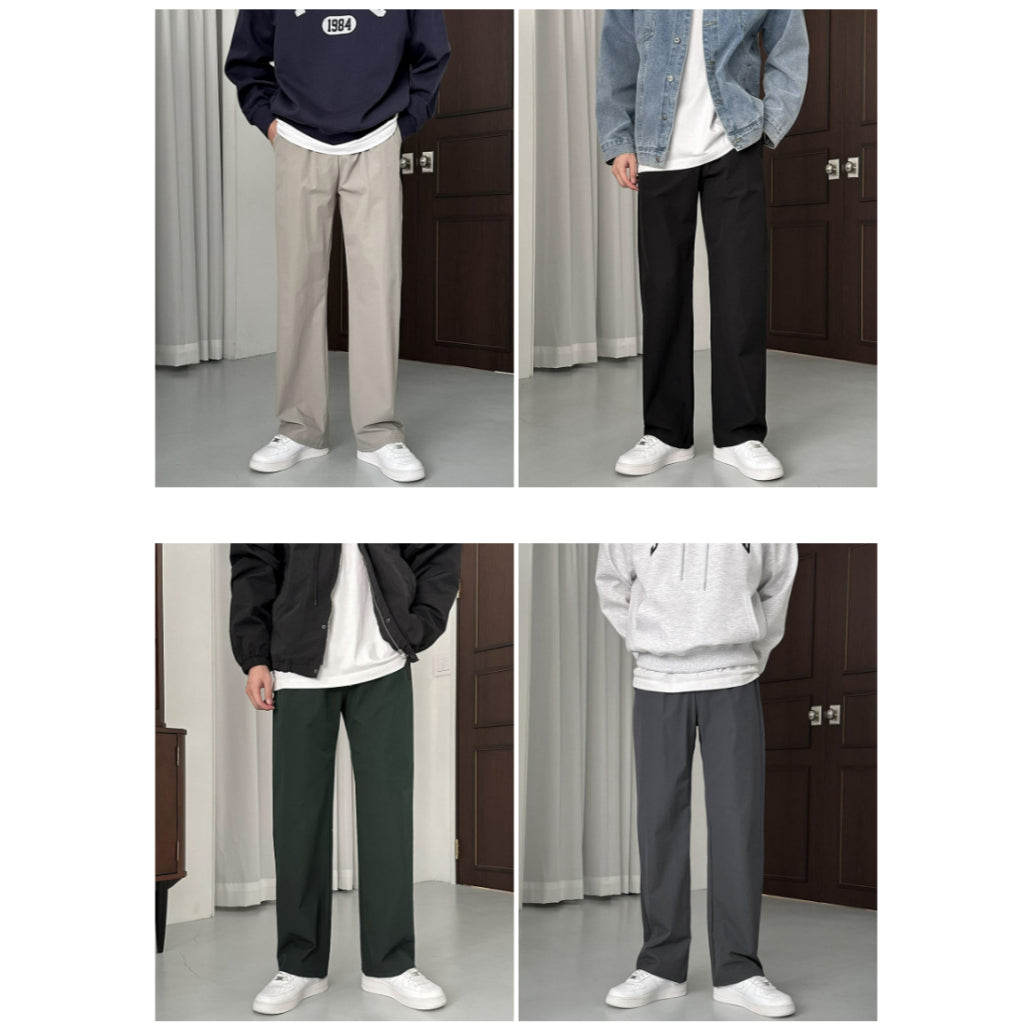 【Metanoia】韓國設計  鬆緊帶落地西裝褲 - 11