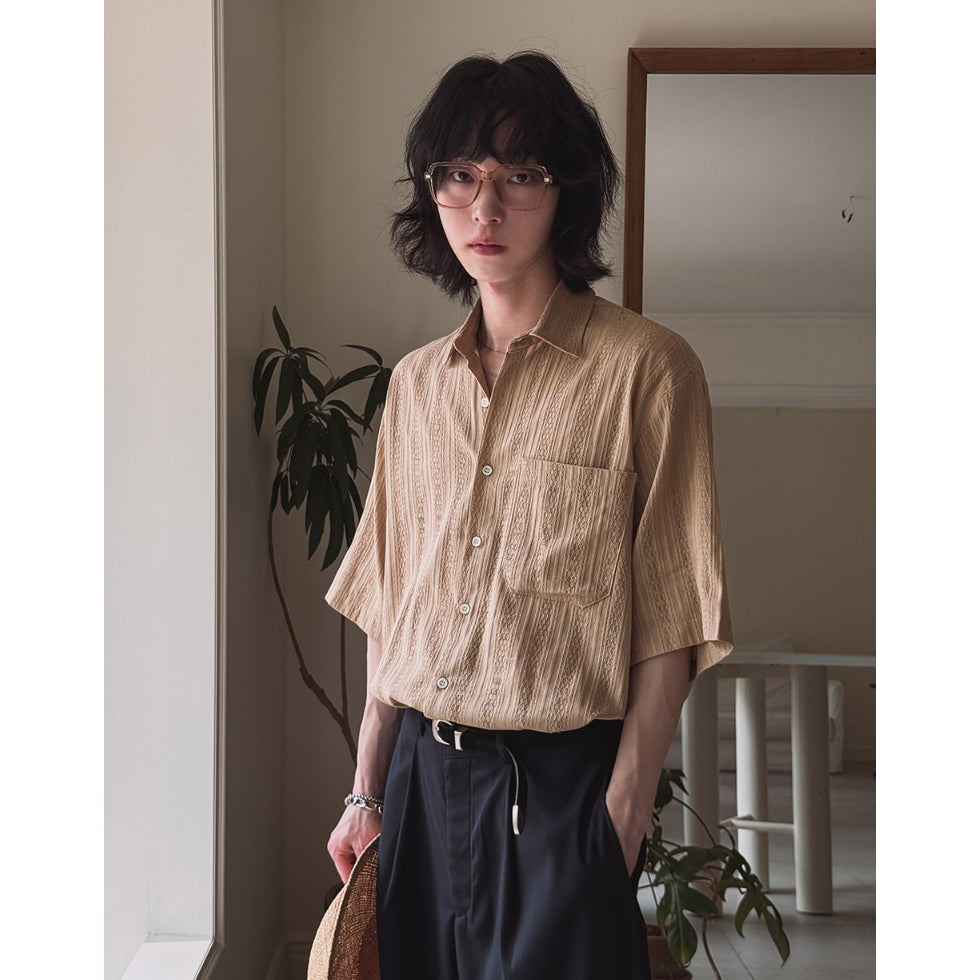 【Metanoia】🇰🇷韓製 鏤空短袖襯衫 - 2