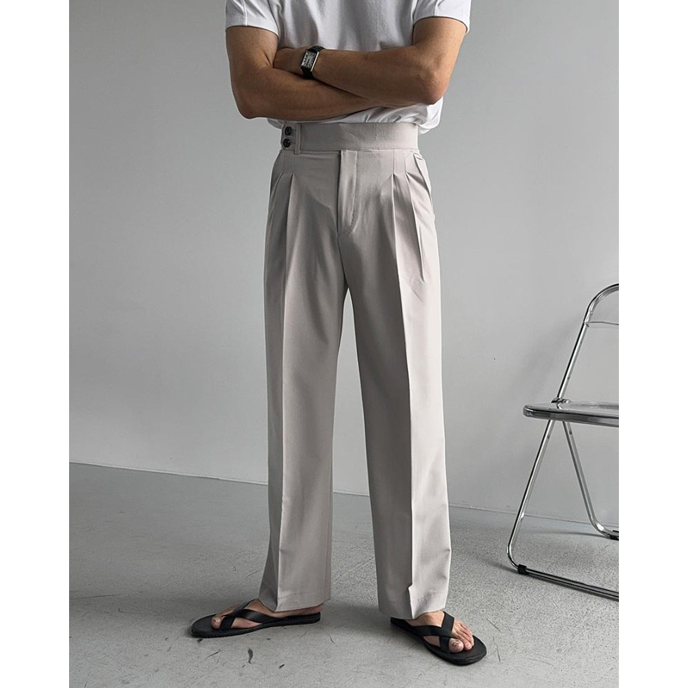 【Metanoia】🇰🇷韓製  高腰落地西裝褲 - 5