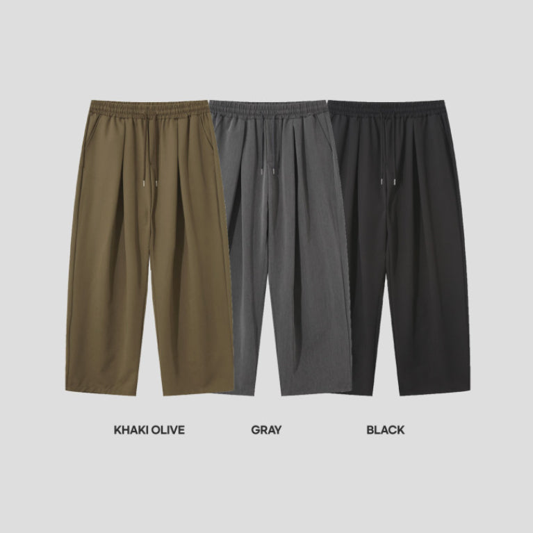 【Metanoia】韓國設計  鬆緊帶落地西裝褲