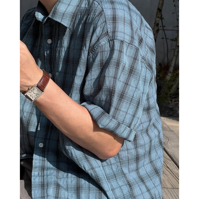 【Metanoia】🇰🇷韓製 格紋短袖襯衫 - 8