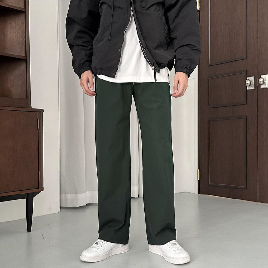 【Metanoia】韓國設計  鬆緊帶落地西裝褲 - 5