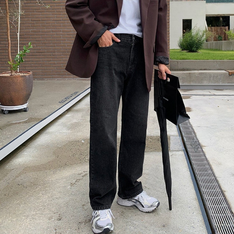 【Metanoia】韓國設計 直筒落地牛仔褲