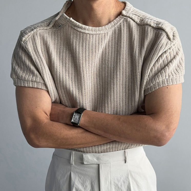 【Metanoia】🇰🇷韓製 亨利領短袖T恤 - 5