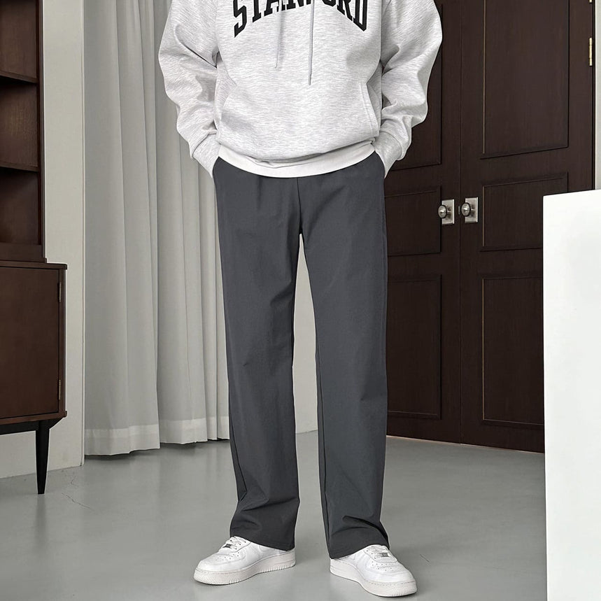 【Metanoia】韓國設計  鬆緊帶落地西裝褲 - 3