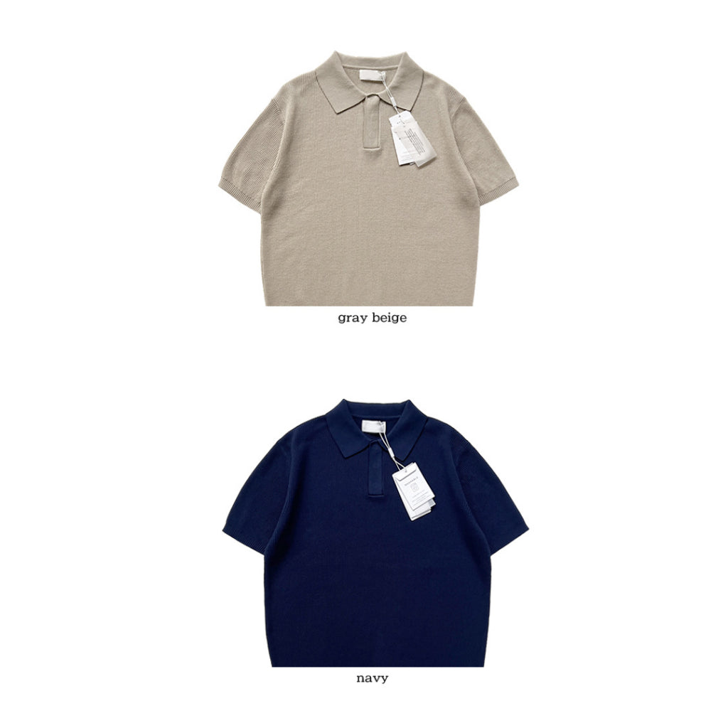 【Metanoia】🇰🇷韓製 針織翻領短袖上衣