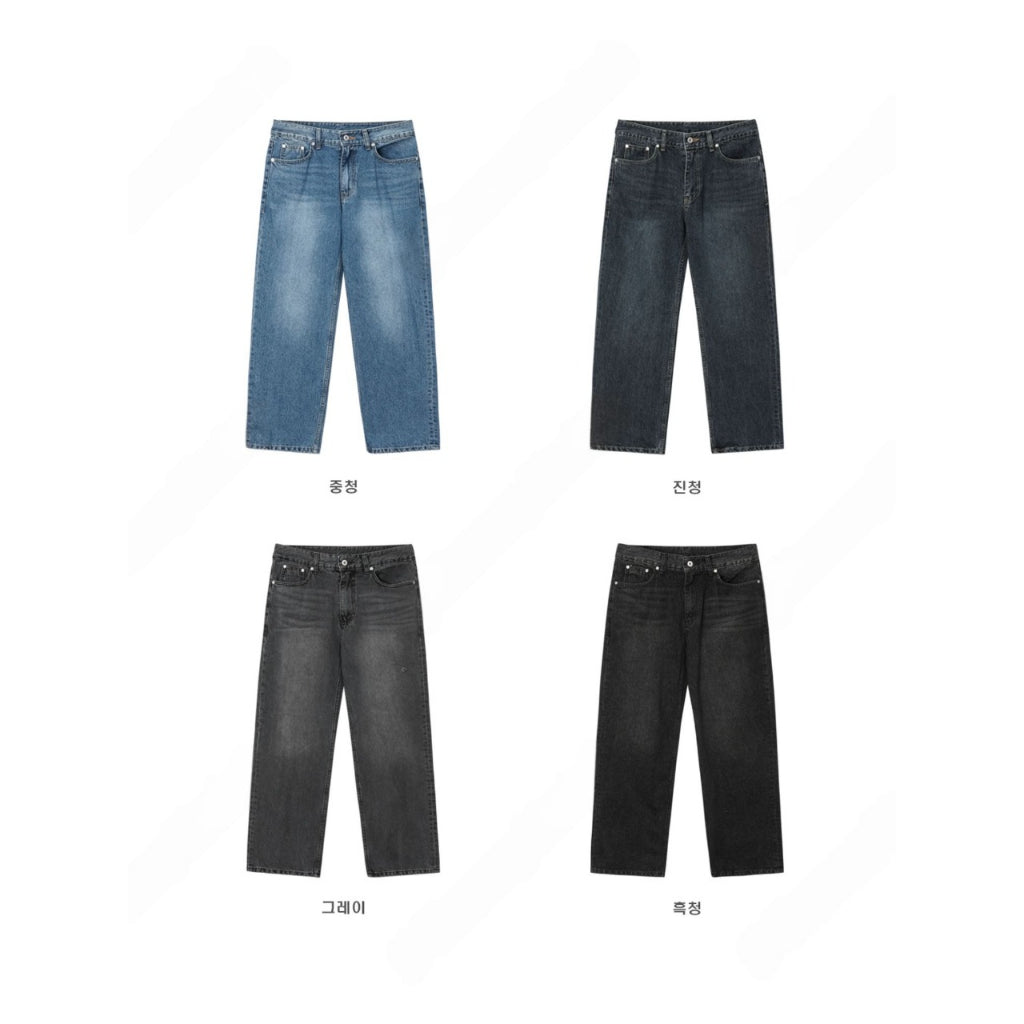 【Metanoia】韓國設計 直筒落地牛仔褲