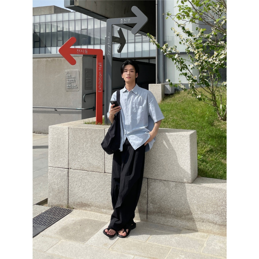 【Metanoia】🇰🇷韓製 尼龍落地褲 - 4