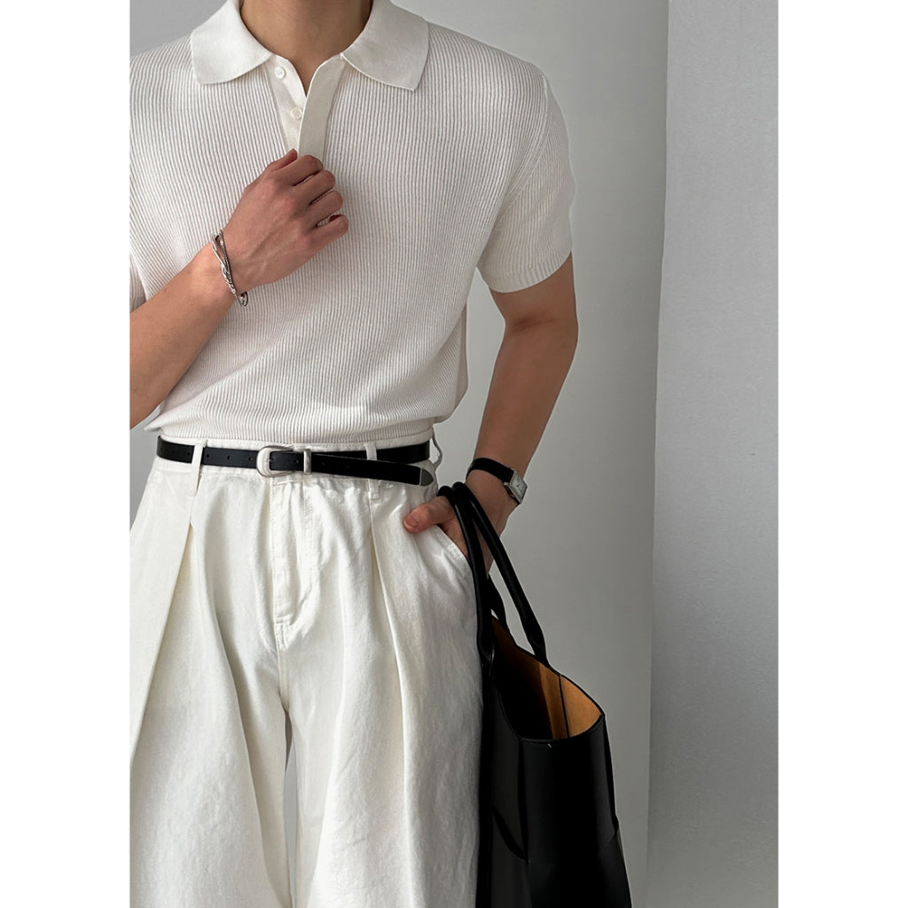 【Metanoia】🇰🇷韓製 針織翻領短袖上衣