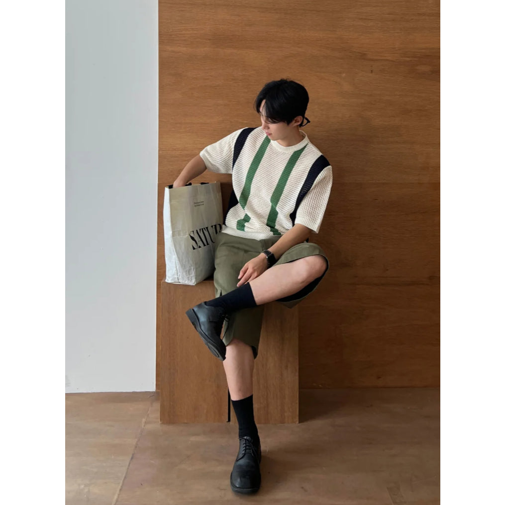 【Metanoia】🇰🇷韓製 針織鏤空短袖上衣 - 4