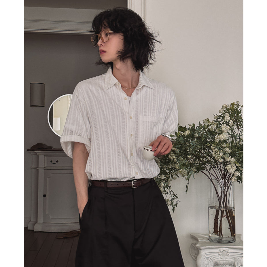 【Metanoia】🇰🇷韓製 鏤空短袖襯衫 - 10