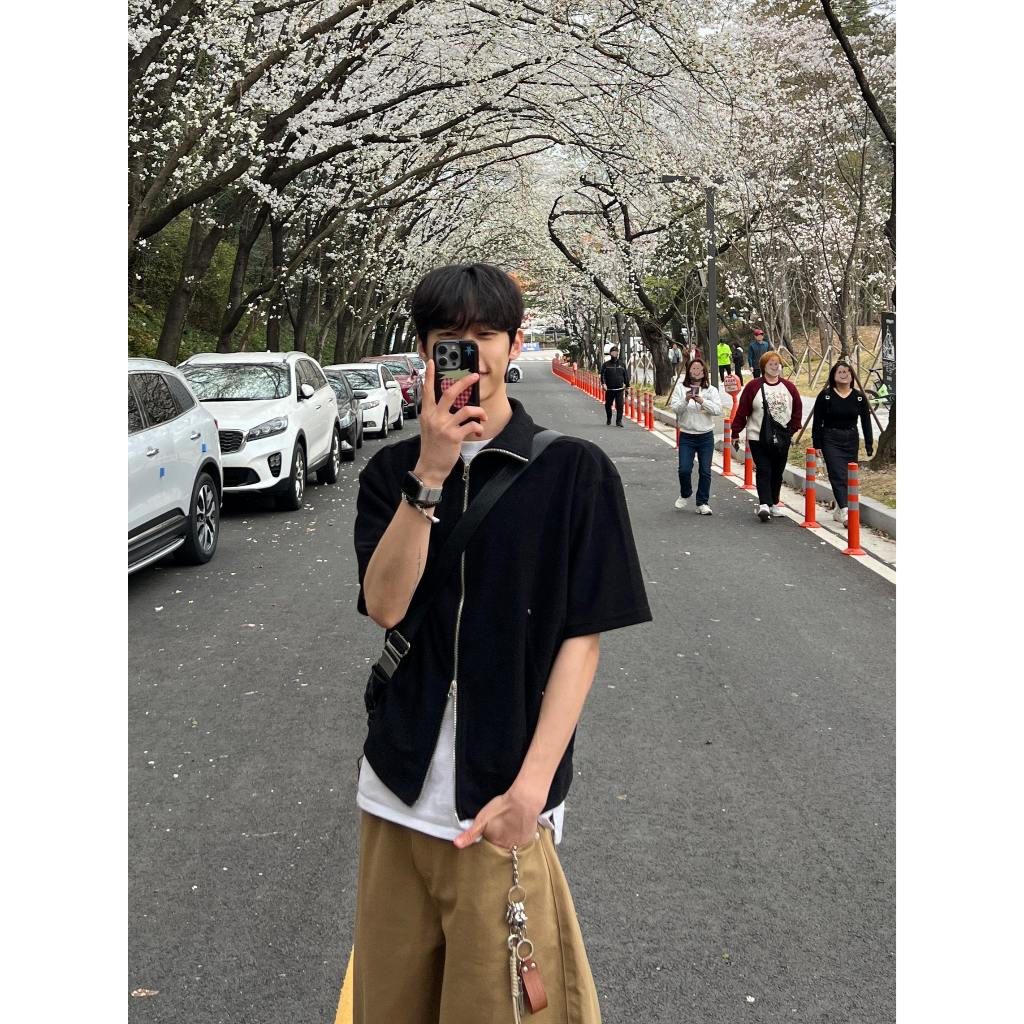 【Metanoia】🇰🇷韓製 翻領雙拉鍊短袖上衣 - 10