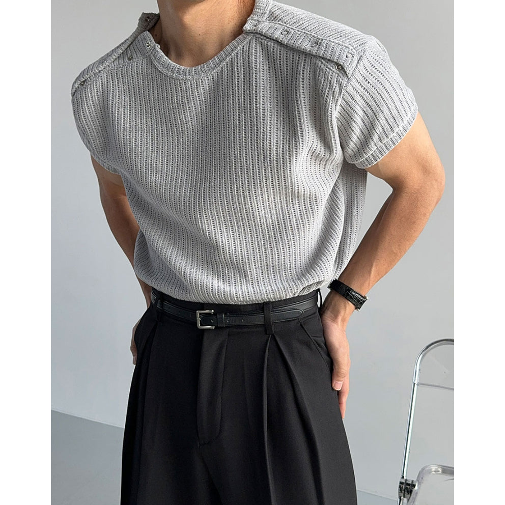 【Metanoia】🇰🇷韓製 亨利領短袖T恤 - 4