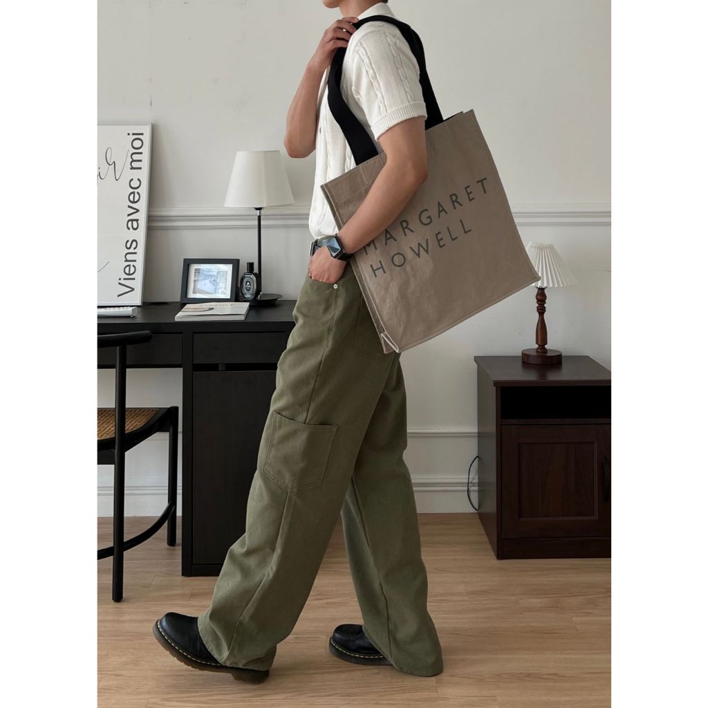 【Metanoia】🇰🇷韓製 牛津布工裝落地褲 - 3