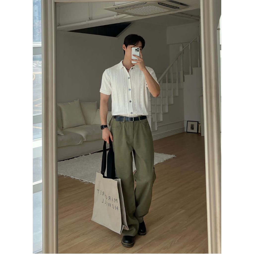【Metanoia】🇰🇷韓製 牛津布工裝落地褲 - 6
