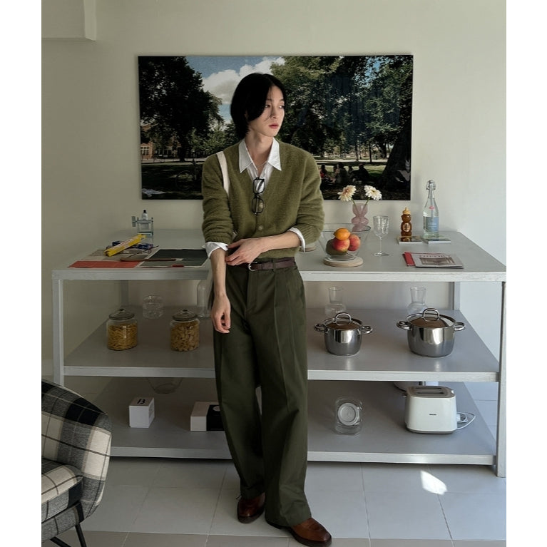 【Metanoia】🇰🇷韓製 雙摺休閒落地褲 - 2