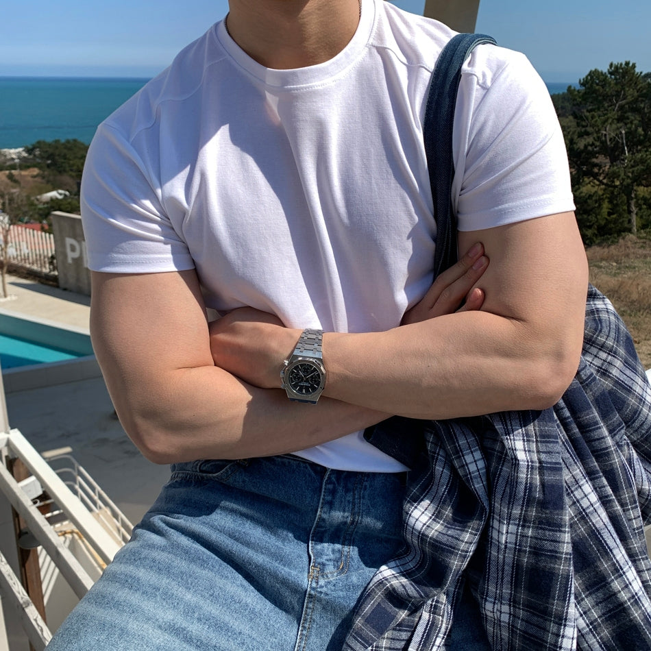 【Metanoia】🇰🇷韓製 muscle-fit 短袖T恤 - 1