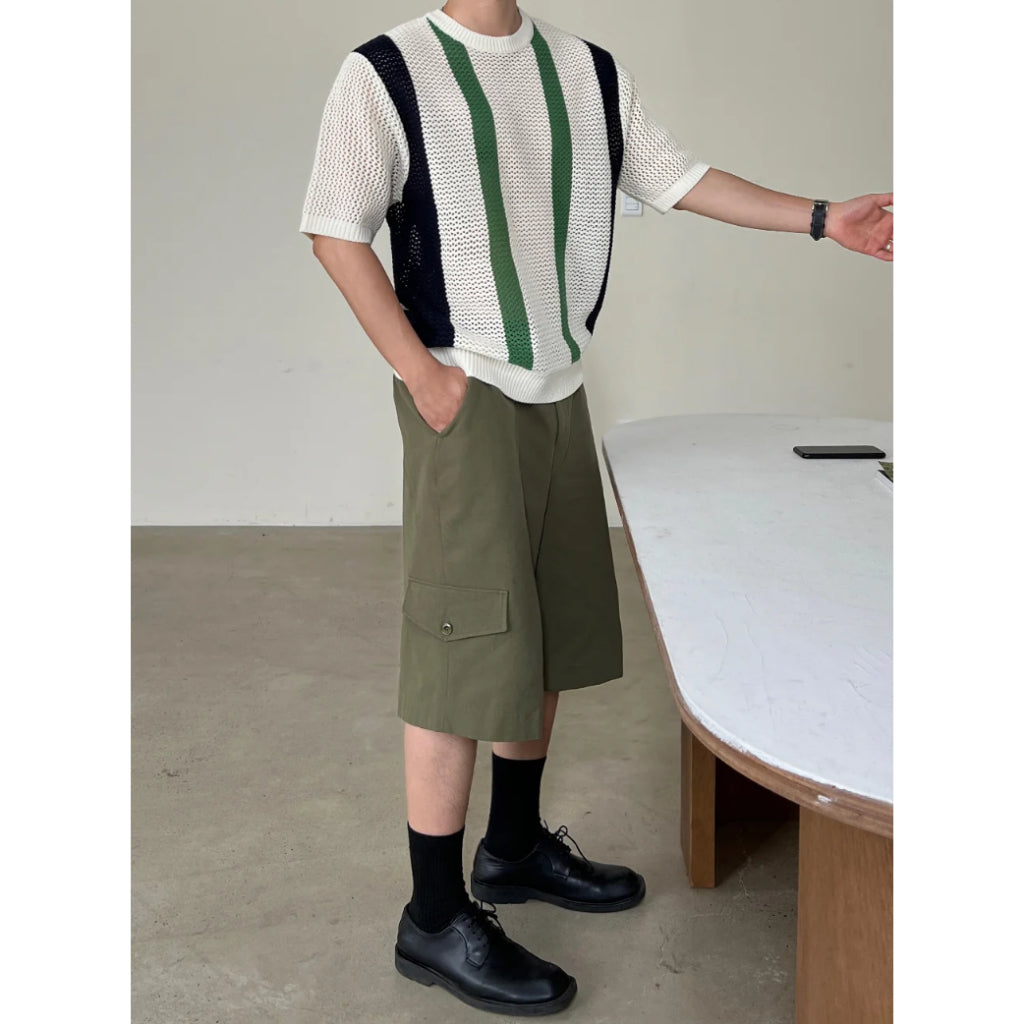 【Metanoia】🇰🇷韓製 針織鏤空短袖上衣 - 5