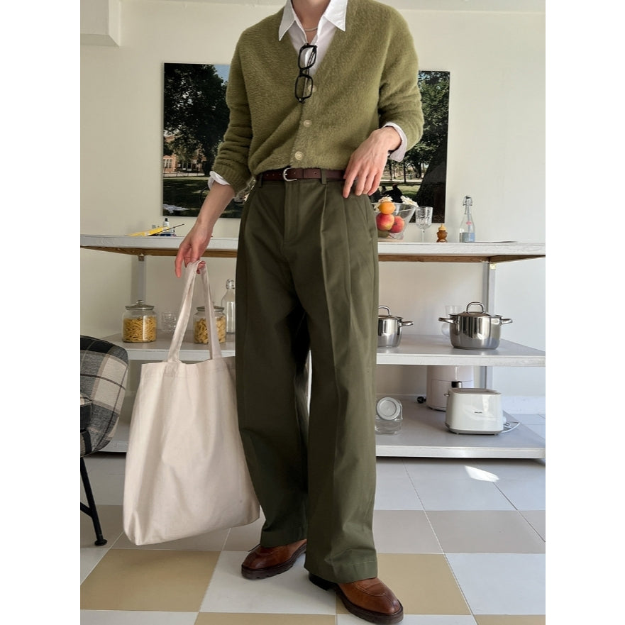 【Metanoia】🇰🇷韓製 雙摺休閒落地褲 - 3