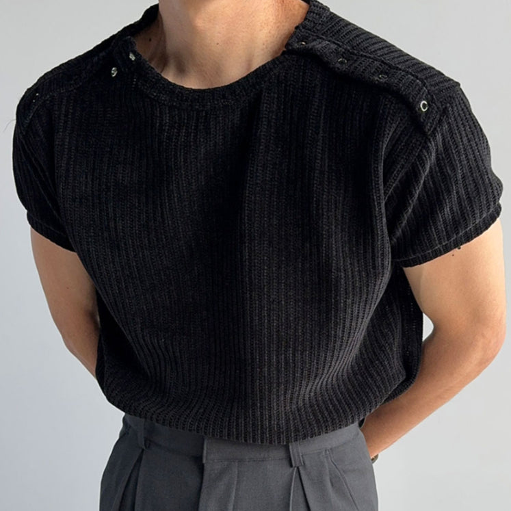 【Metanoia】🇰🇷韓製 亨利領短袖T恤 - 1