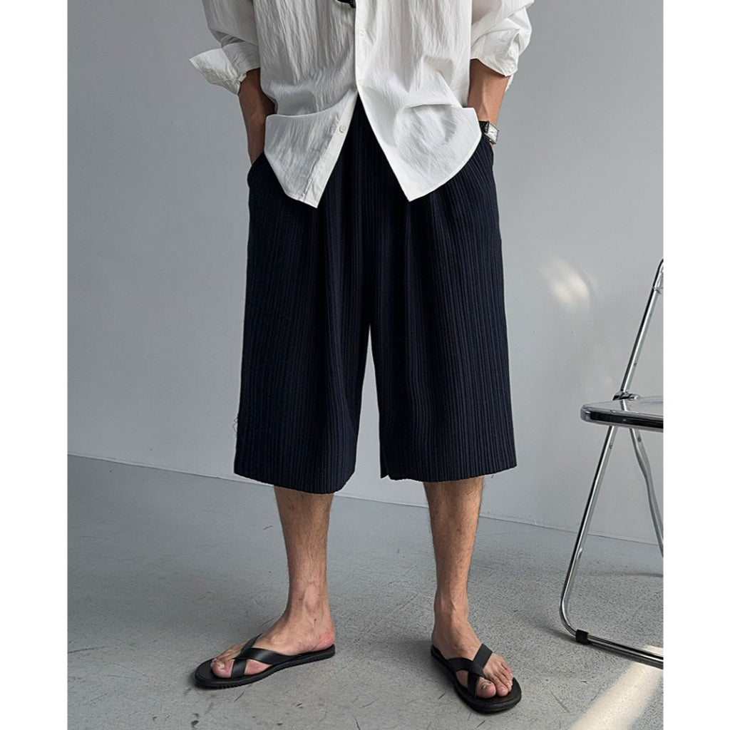 【Metanoia】🇰🇷韓製 彈性褶皺百慕達七分褲 - 8