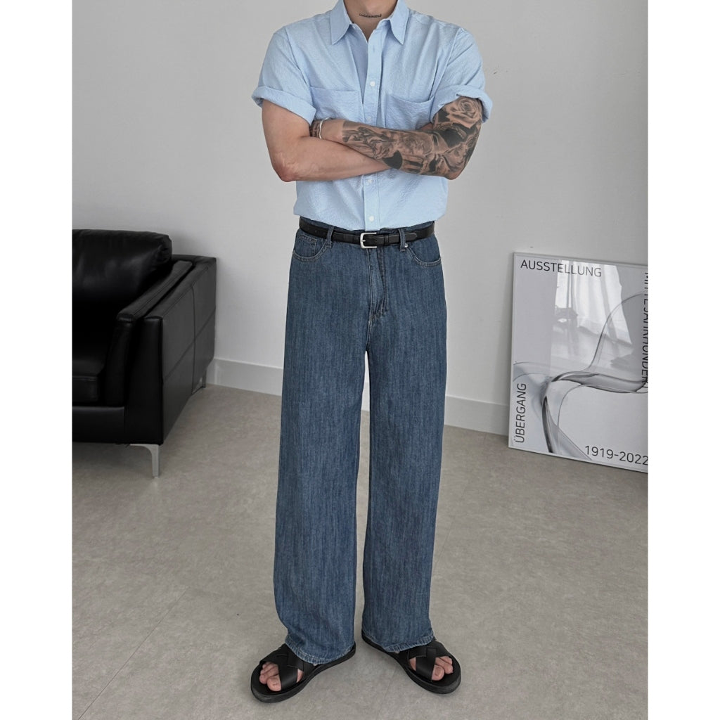 【Metanoia】🇰🇷韓製 寬鬆翻領泡泡沙短袖襯衫