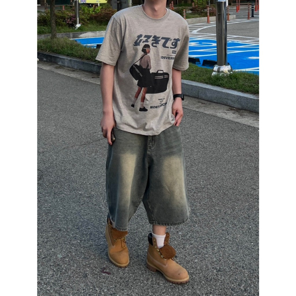 【Metanoia】韓國設計 牛仔七分短褲 - 7