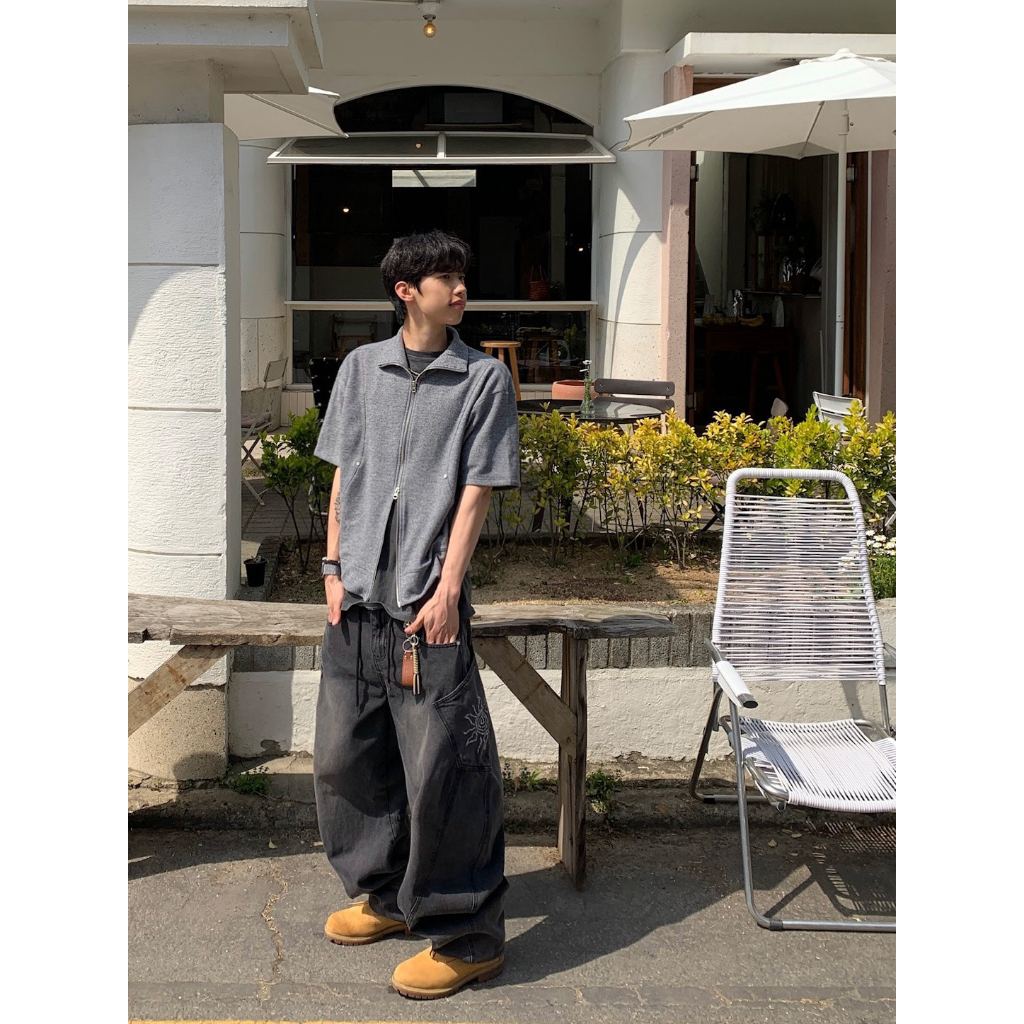 【Metanoia】🇰🇷韓製 翻領雙拉鍊短袖上衣 - 2