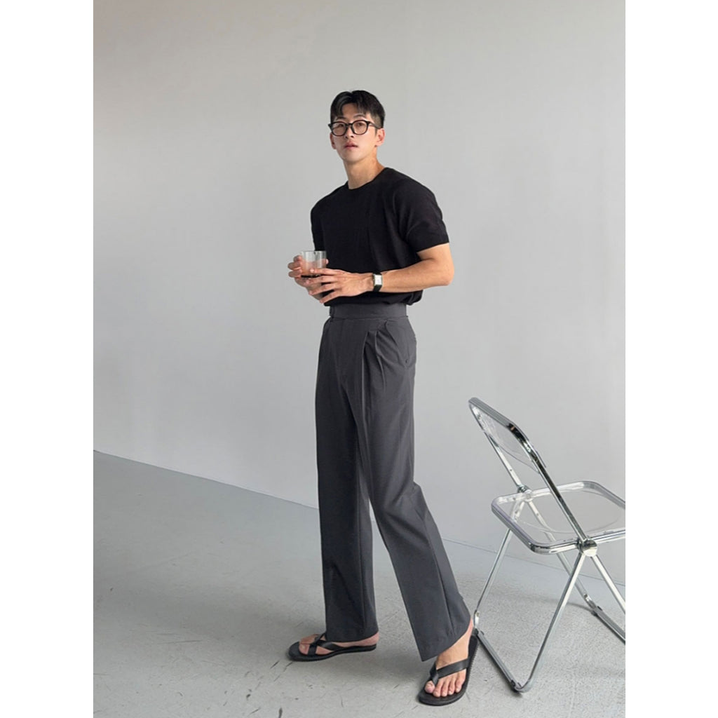 【Metanoia】🇰🇷韓製  高腰落地西裝褲 - 7