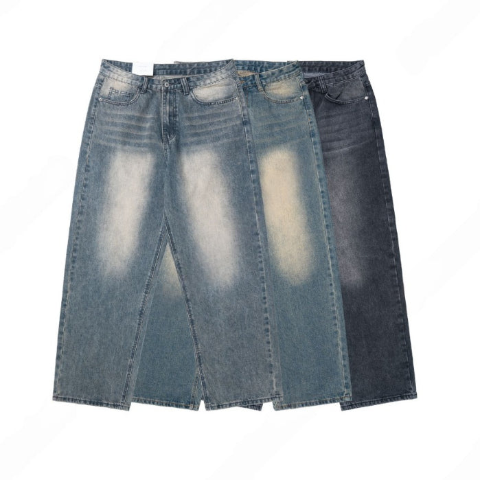 【Metanoia】韓國設計 水洗落地牛仔褲