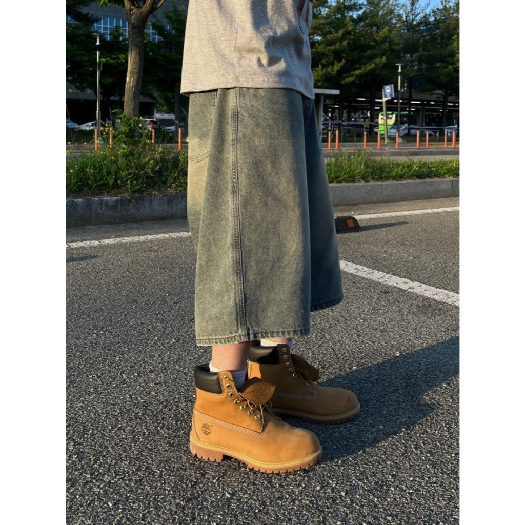 【Metanoia】韓國設計 牛仔七分短褲 - 6