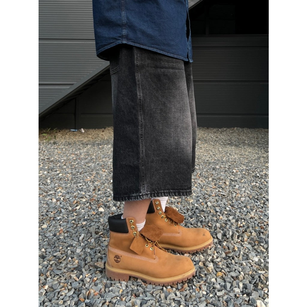 【Metanoia】韓國設計 牛仔七分短褲 - 4