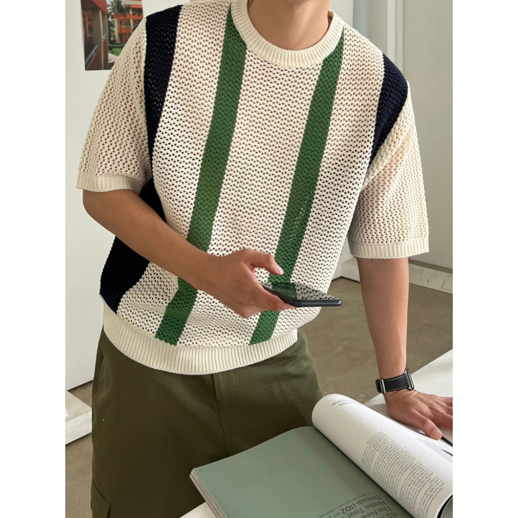 【Metanoia】🇰🇷韓製 針織鏤空短袖上衣 - 7