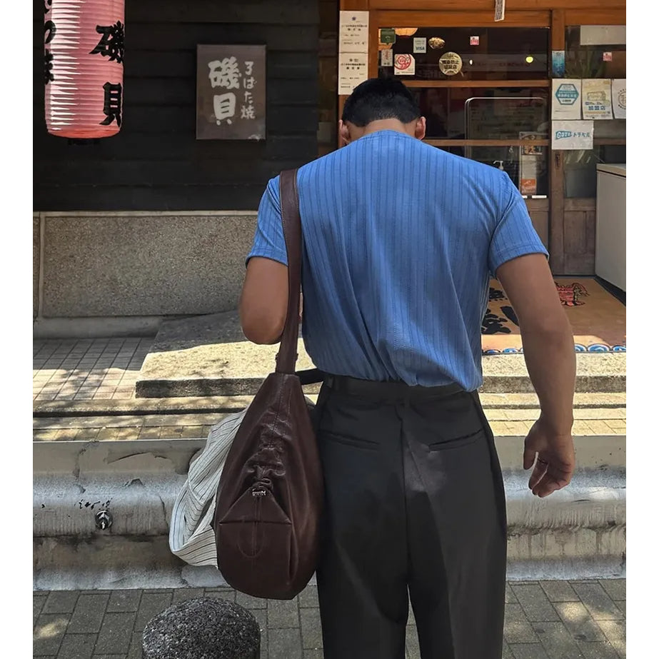 【Metanoia】🇰🇷韓製 muscle-fit 螺紋短袖T恤 - 6
