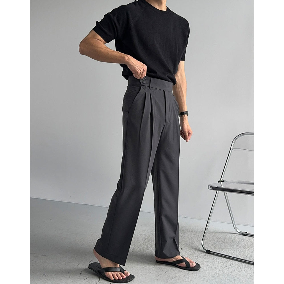 【Metanoia】🇰🇷韓製  高腰落地西裝褲 - 6