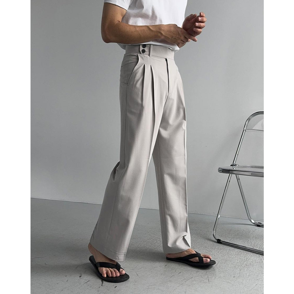 【Metanoia】🇰🇷韓製  高腰落地西裝褲 - 4