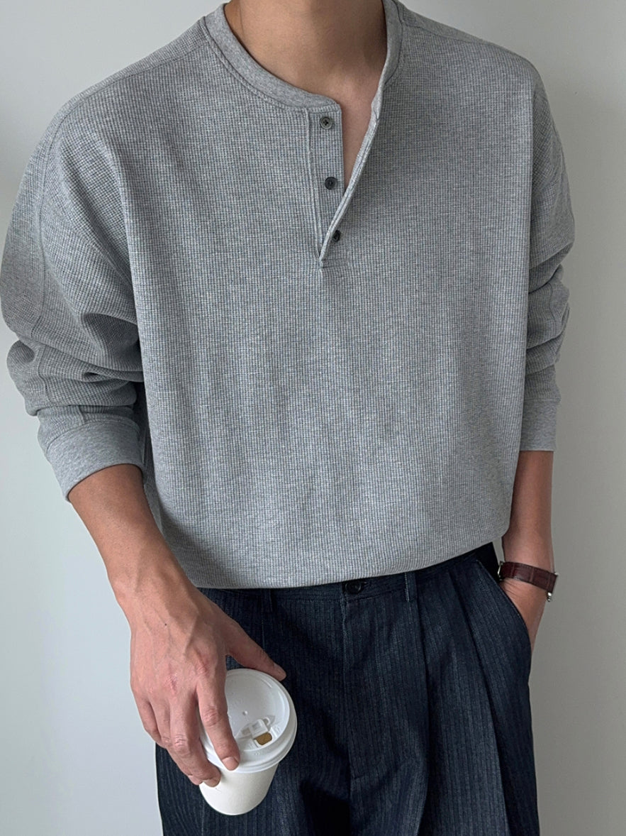 【Metanoia】🇰🇷韓製 華夫格螺紋長袖上衣 - 6