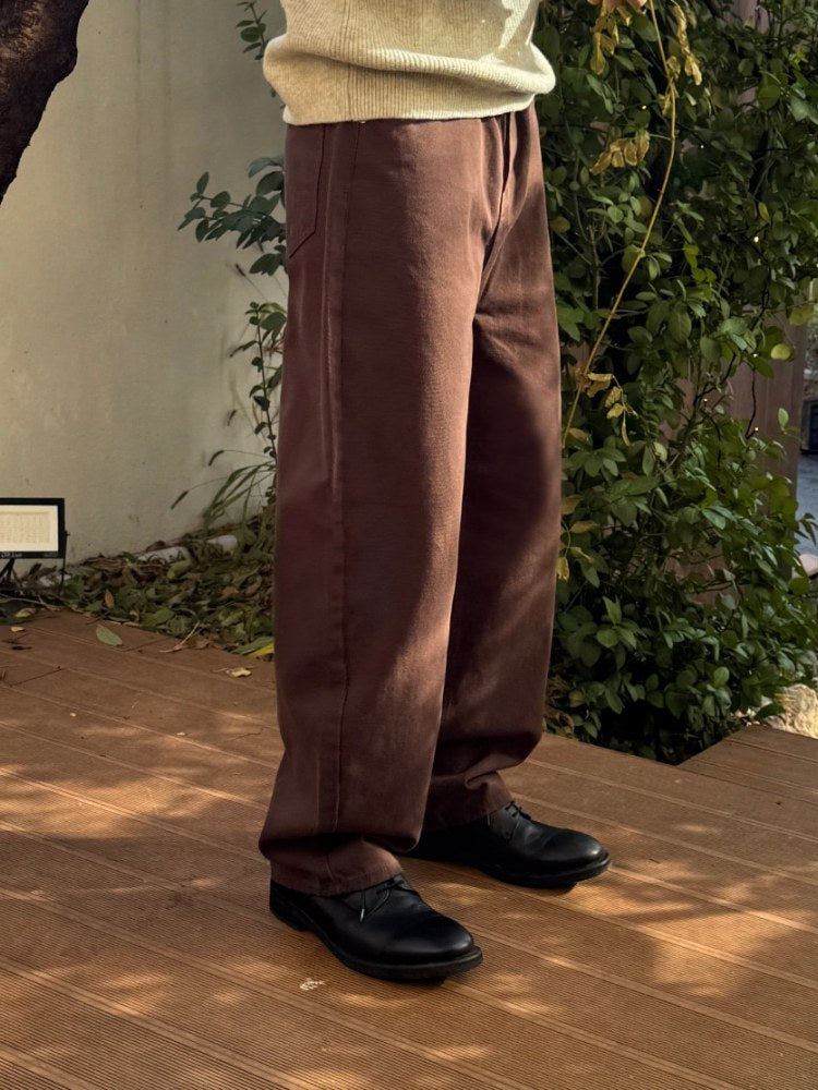 【Metanoia】韓製🇰🇷 寬鬆彎刀卡其落地褲 - 2