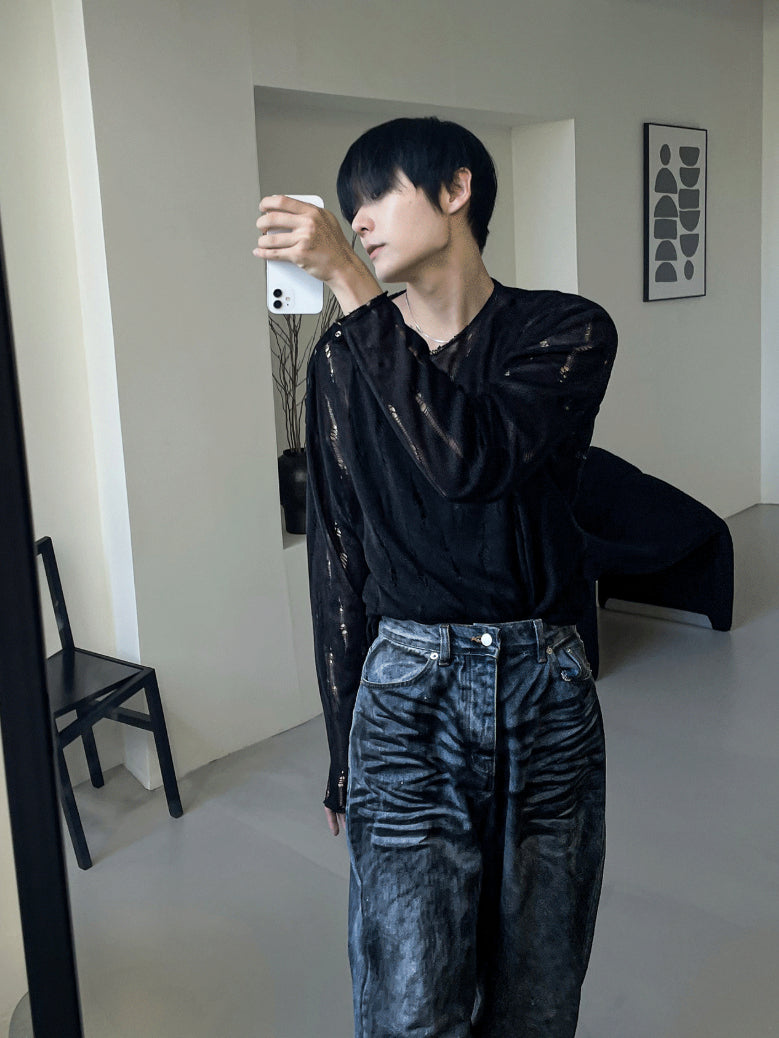 【Metanoia】🇰🇷韓製 破洞長袖上衣 - 7