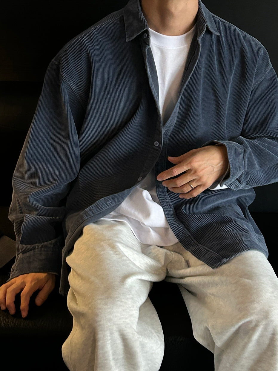 【Metanoia】🇰🇷韓製 燈芯絨襯衫 - 3