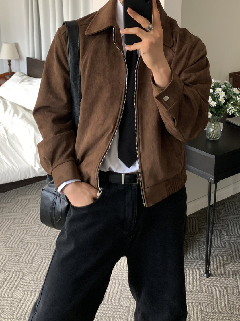 【Metanoia】🇰🇷韓製 麂皮短版外套 - 3