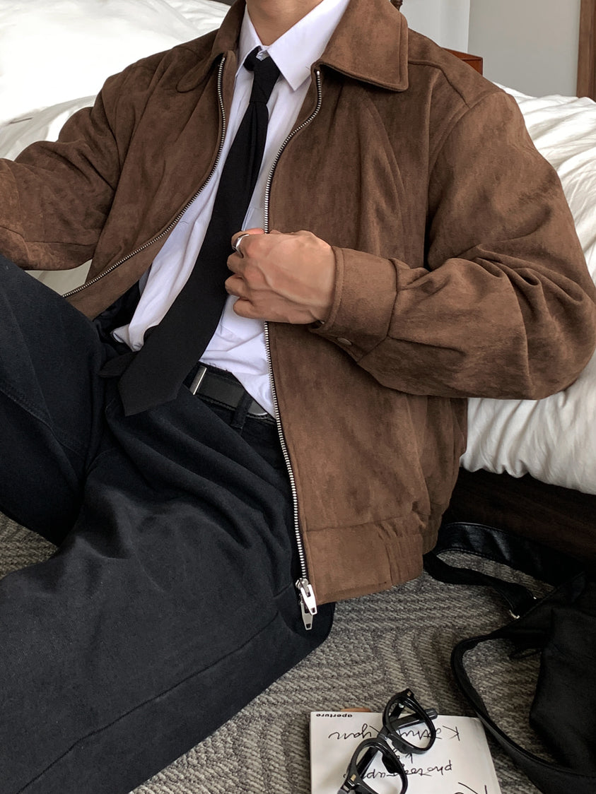 【Metanoia】🇰🇷韓製 麂皮短版外套 - 1