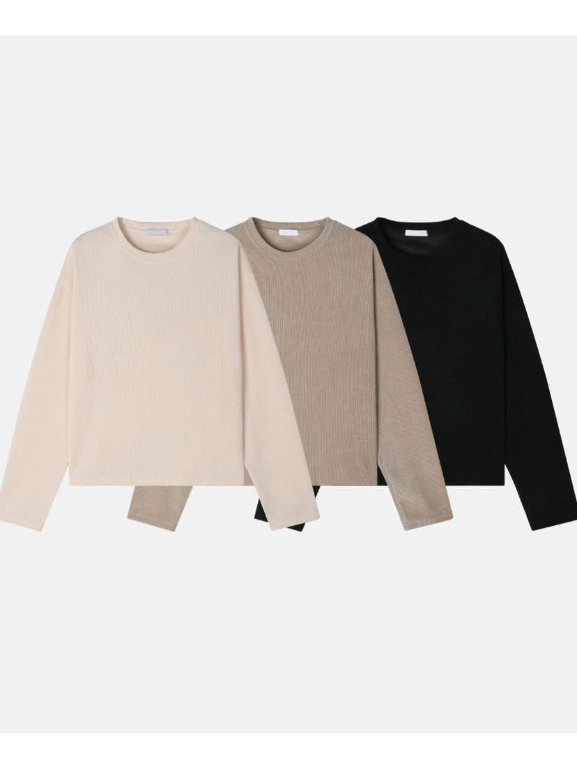 【Metanoia】🇰🇷韓製 短版羅紋長袖上衣 - 10