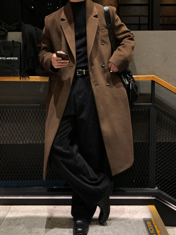 【Metanoia】🇰🇷韓製 70%羊毛翻領長版大衣 - 1