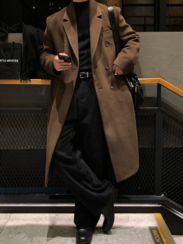 【Metanoia】🇰🇷韓製 70%羊毛翻領長版大衣 - 1