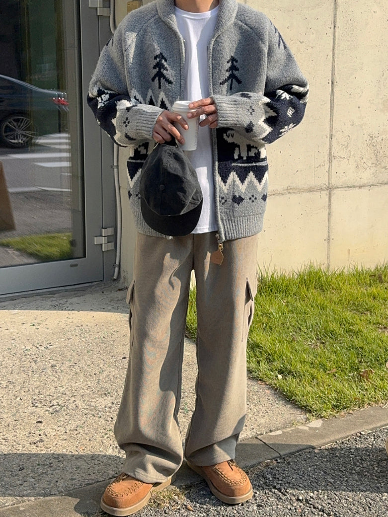 【Metanoia】韓國設計 cashmere-like北歐開衫針織外套 - 4